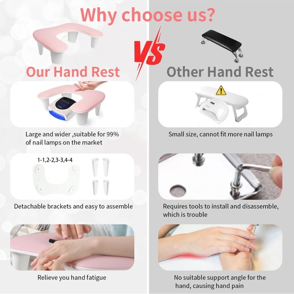 Arm Rest for Nails Tech, Professional Salon Manicure Arm Rest Cushion - Picture 2 of 12